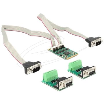 Delock Modul MiniPCIe I/O PCIe full size 2 x Seriell RS-422 / 485 mit 600 W Überspannungsschutz (95245) (95245) thumbnail