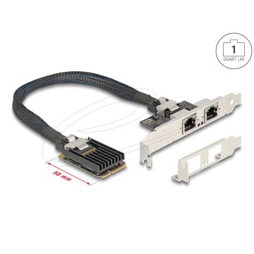 Delock Mini PCIe I/O full size 2 x RJ45 Gigabit LAN (95280) (95280) thumbnail