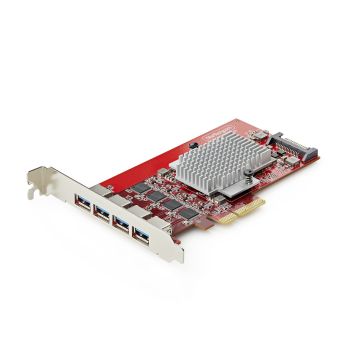StarTech.com 4-Port USB-A PCIe Kaart, USB 3.2 10Gbps, PCI Express 3.0 Uitbreidingskaart, 4x Onafhankelijke USB Controllers, Windows/Linux/macOS, TAA-Compliant (P10Q4A-USB-CARD) thumbnail