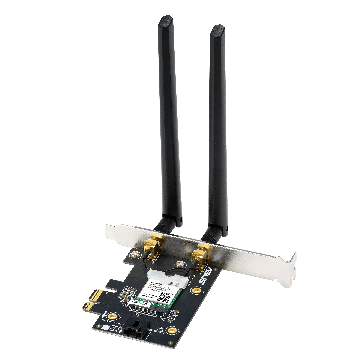 ASUS PCE-AX1800 WiFi-6+Bluetooth PCIe-Karte AX1800 Dualband, PCI Express, 2x Externe Antenne (90IG07A0-MO0B00-PROMO) thumbnail