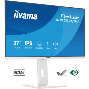 iiyama ProLite XB2797QSU-W1 computer monitor 68,6 cm (27") 2560 x 1440 Pixels Quad HD LED Wit (XB2797QSU-W1) thumbnail