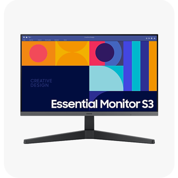 Samsung S24C332GAN LS24C332GANXZA 24 Inches Full HD Business Essential S3 Monitor - Black - IPS - 1920 x 1080 - 1000:1 - 100 Her (LS24C332GANXZA) thumbnail