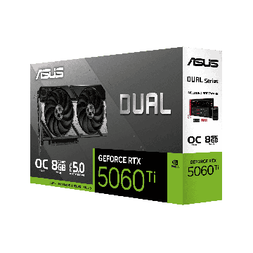 Asus GeForce RTX 5060 Ti Dual OC 8GB G (DUAL-RTX5060TI-O8G) thumbnail