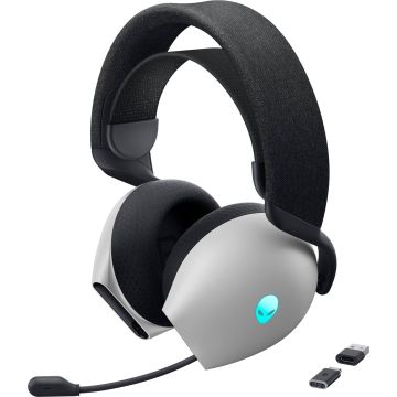 Alienware AW725H Headset Bedraad en draadloos Hoofdband Gamen USB Type-C Bluetooth Zwart, Wit (545-BBFV) thumbnail