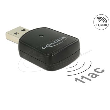 Delock Wireless LAN USB Mini Stick - Síový adaptér - USB 3.0 - 802.11ac - èerná (12502) thumbnail