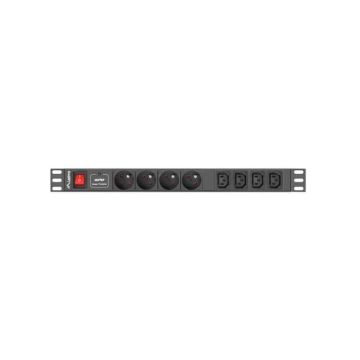 Lanberg PDU-04E04I-0200-IEC-BK - strøm (PDU-04E04I-0200-IEC-BK) thumbnail
