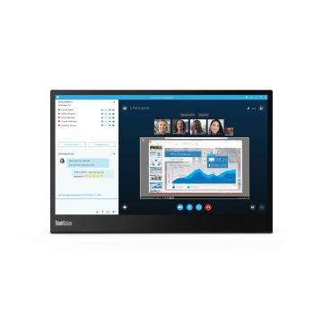 Lenovo ThinkVision M14 computer monitor 35,6 cm (14") 1920 x 1080 Pixels Full HD LED Zwart (61DDUAT6EU) thumbnail