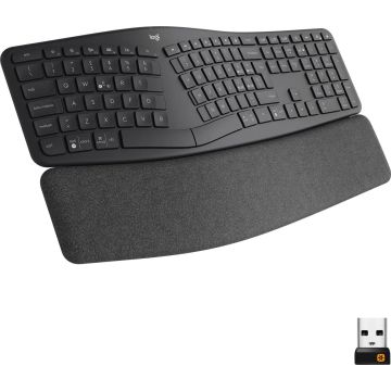 Logitech ERGO K860 - Klávesnice - bezdrátový - 2.4 GHz, Bluetooth 5.0 - QWERTY - italská - (920-010106) thumbnail