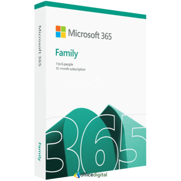 Microsoft MS M365 Family Norwegian EuroZone 1YR (EP2-32381) thumbnail
