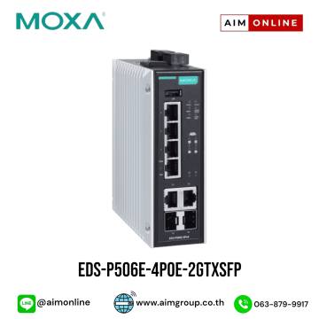 Moxa Industrial Managed Ethernetswitch (EDS-P506E-4POE-2GTXSFP) thumbnail