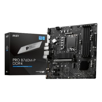 MSI PRO B760M-P DDR4 moederbord Intel B760 LGA 1700 micro ATX (PRO B760M-P DDR4) thumbnail