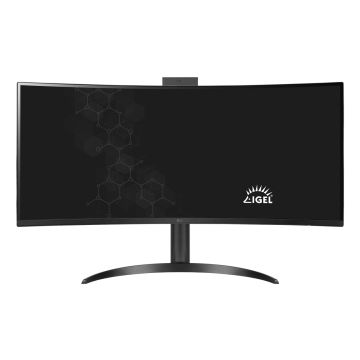 LG 34CR651I-6P All-in-One PC/workstation Intel® Pentium® Silver N6005 86,4 cm (34") 3440 x 1440 Pixels All-in-One thin client 8 GB DDR4-SDRAM 16 GB eMMC Wi-Fi 6 (802.11ax) Zwart (34CR651I-6P) thumbnail