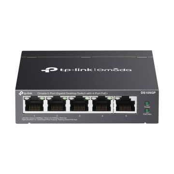 TP-Link Omada DS105GP netwerk-switch Unmanaged Gigabit Ethernet (10/100/1000) Power over Ethernet (PoE) Zwart (DS105GP) thumbnail