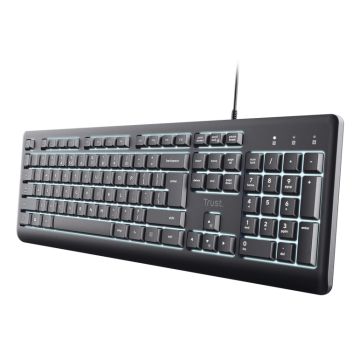 Trust Primo Verlicht Toetsenbord - Bedraad toetsenbord – Verlichte toetsen – QWERTY US-indeling – Zwart (25732) thumbnail