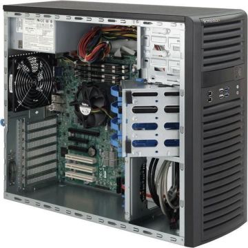 Super Micro Server SuperMicro Mid-Tower 4x3.5 fixed drive 600W Redundant (CSE-732I-R600B) thumbnail