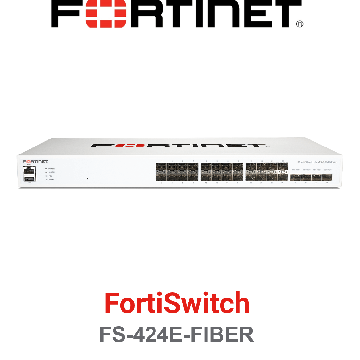 Fortinet Layer 2/3 FortiGate switch controller compatible switch with 24 x GE SFP ports, 4 x 10 GE SFP+ uplinks (FS-424E-FIBER) thumbnail