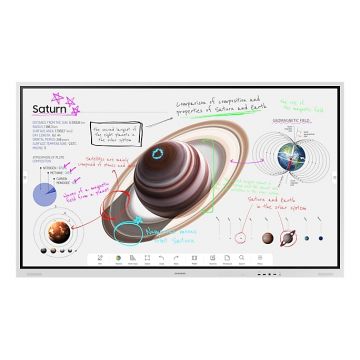 Samsung WM75B interactive whiteboards & accessories 190,5 cm (75") 3840 x 2160 Pixels Touchscreen Grijs USB / Bluetooth