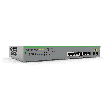 Allied Telesis ALLIED Gigabit webSmart switch 8x 10/100/1000TX + 2x SFP ports EU Power Cord (AT-GS950/10 V2-50) thumbnail
