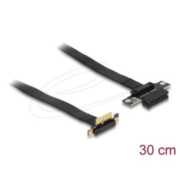 Delock Riser Karte PCI Express x1 Stecker 90° gewinkelt zu x1 Slot mit Kabel 30 cm (88023) thumbnail