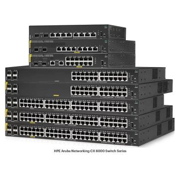 HPE Aruba Networking CX6000 24G CL4 PoE 4SFP 370W Switch (R8N87AR) thumbnail
