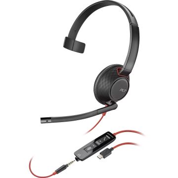 HP Poly Blackwire C5220 USB-A - 5200 Series - Headset - On-Ear - kabelgebunden - USB, 3,5 mm Stecker (207576-201) (207576-201) thumbnail