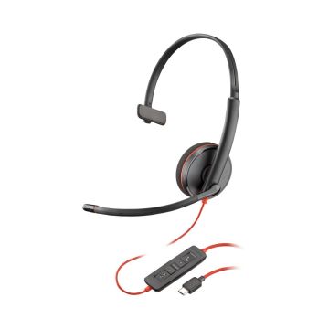 HP POLY Poly Blackwire C3225 - Blackwire 3200 Series - Headset - On-Ear - kabelgebunden - aktive Rauschunterdrückung - 3,5 mm St (80S04A6) thumbnail