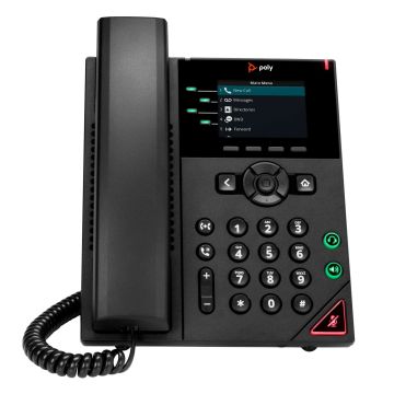 HP Poly VVX 250 4-lijns IP-telefoon met PoE-ondersteuning (89B62AA) thumbnail