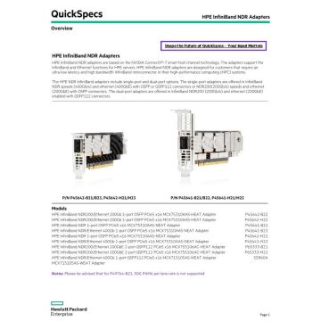 HPE InfiniBand NDR200/ENET 200Gb 1-port (P45642-H23) thumbnail