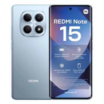 Xiaomi Redmi Note 15 4G NFC 17,2 cm (6,77) AMOLED Dual-SIM Helio G99 – 128 GB – 6 GB RAM – Android – Glacier Blue – EU (MZB0MOKEU) thumbnail