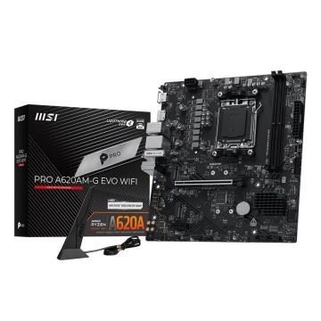 MSI Pro A620AM-G EVO WIFI AMD A620A Socket AM5 micro ATX (7E96-001R) thumbnail