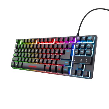 Trust GXT 833 Thado toetsenbord Gamen USB Nederlands Zwart, Zilver (23698) thumbnail
