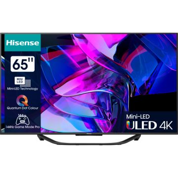 Hisense 65U7KQ 165,1 cm (65") 4K Ultra HD Smart TV Wifi Zwart 1000 cd/m² (65U7KQ) thumbnail