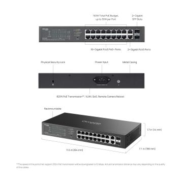 TP-Link Omada Switch 16x Gb ES220GP (ES220GP(UN)) thumbnail