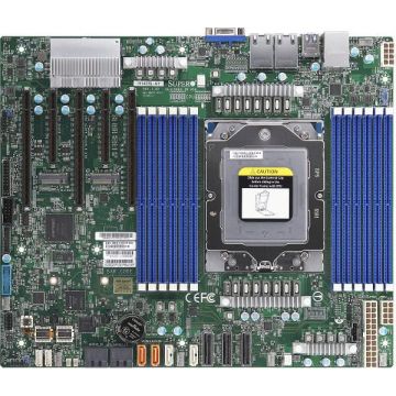 Super Micro Supermicro H14SSL-NT-B Server-Mainboard ATX Socket SP5 DDR5 bis 3 TB 2x 10GbE Bulk (MBD-H14SSL-NT-B) (MBD-H14SSL-NT-B) thumbnail