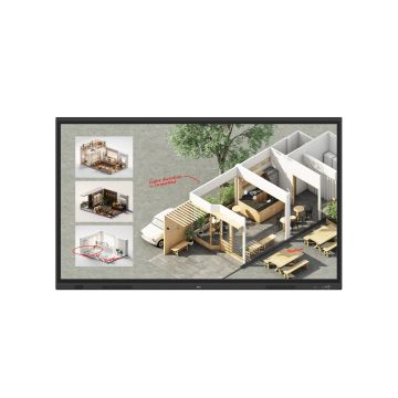 LG CreateBoard Standard interactief whiteboard 190,5 cm (75") 3840 x 2160 Pixels Touchscreen Zwart (75TR3DQ-B.AUEQ) thumbnail