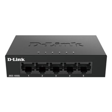 D-Link DGS-105GL/E netwerk-switch Unmanaged Gigabit Ethernet (10/100/1000) Zwart (DGS-105GL) thumbnail