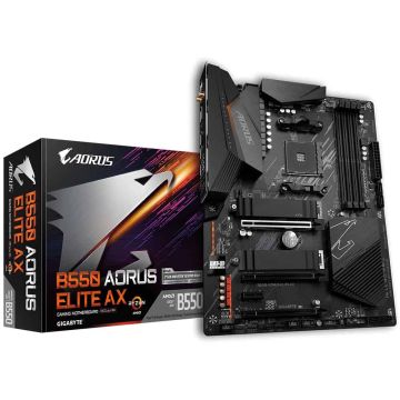 GIGABYTE B550 AORUS ELITE AX moederbord AMD B550 Socket AM4 ATX (B550 AORUS ELITE AX) thumbnail