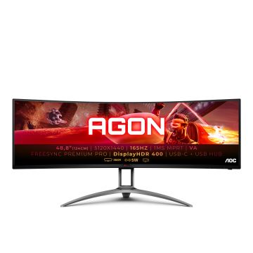 AOC B2 AG493UCX2 computer monitor 124 cm (48.8") 5120 x 1440 Pixels Quad HD LED Zwart (AG493UCX2) thumbnail
