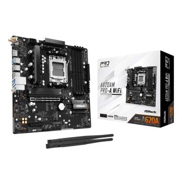 ASRock A620AM Pro-A WiFi         AM5 mATX HDMI          DDR5 (90-MXBSY0-A0UAYZ) thumbnail