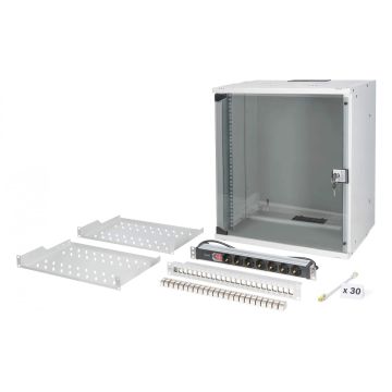 DIGITUS Netzwerk-Set 483 mm (19) - 12HE, 540x400 mm (BxT)we (DN-49206-SET) thumbnail