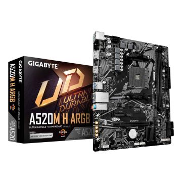 GIGABYTE A520M H ARGB moederbord AMD A520 Socket AM4 micro ATX (A520M H ARGB) thumbnail