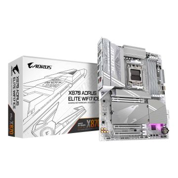 GIGABYTE X870 AORUS ELITE WIFI7 ICE AMD X870 Socket AM5 ATX (X870 A ELITE WF7 ICE 1.0) thumbnail