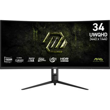 MSI MAG 342CQRF E20 computer monitor 86,4 cm (34") 3440 x 1440 Pixels UltraWide Quad HD LCD Zwart (9S6-3DB64H-089) thumbnail