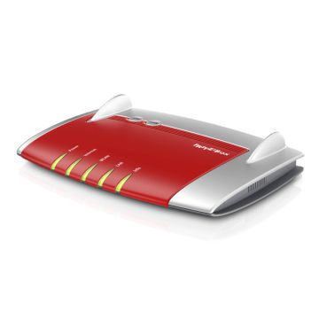FRITZ! Box 4040 draadloze router Gigabit Ethernet Dual-band (2.4 GHz / 5 GHz) Rood, Zilver (20002763) thumbnail