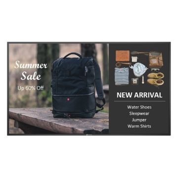 AG Neovo QM-6502 Digitale signage flatscreen 163,8 cm (64.5") LCD 400 cd/m² 4K Ultra HD Zwart (QM-6502) thumbnail