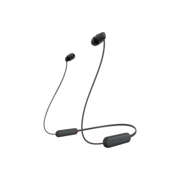 Sony WI-C100 Headset Draadloos In-ear Oproepen/muziek Bluetooth Zwart (WIC100B.CE7) thumbnail