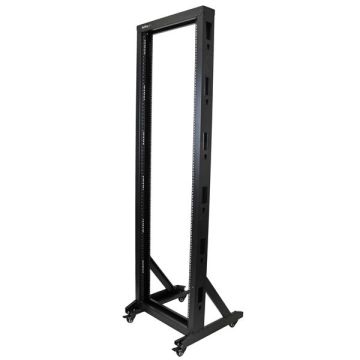 StarTech.com 42U 2-Post Open Frame Server Rack, 19in Mobiel IT Rack met 300kg Draagkracht, Vrijstaand Netwerk Rack (2POSTRACK42) thumbnail