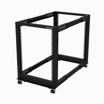 StarTech.com 15U 4-Post Server Rack, 19in Open Frame Rack met 101cm Montagediepte en 544kg Draagkracht, Mobiel of Vrijstaand IT Rack (4POSTRACK15U) thumbnail