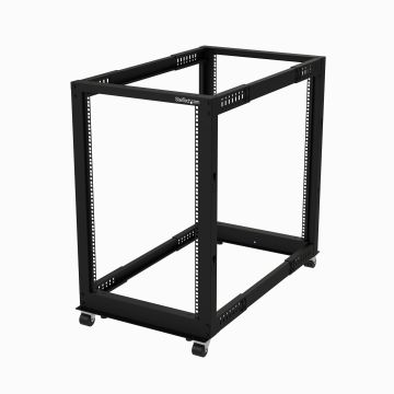 StarTech.com 18U 4-Post Server Rack, 19in Open Frame Rack met 101cm Montagediepte en 544kg Draagkracht, Mobiel of Vrijstaand IT Rack (4POSTRACK18U) thumbnail