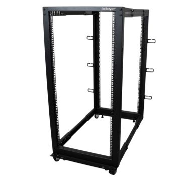 StarTech.com 25U 4-Post Server Rack, 19in Open Frame Rack met 101cm Montagediepte en 544kg Draagkracht, Mobiel of Vrijstaand IT Rack (4POSTRACK25U) thumbnail